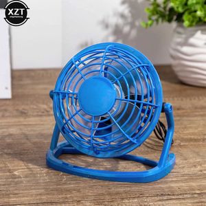 Elektrik Fanları Taşınabilir Sessiz USB Fan Dizüstü Bilgisayar Defteri Soğutma Fanı Yaz 4 Bıçak Dönen Mini USB FANS 240319