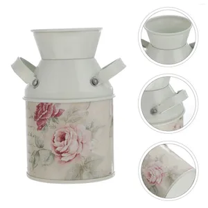 Vasi Vase Flower 2pcs Porta decorativa vintage con manico per la casa decorazione del giardino regalo