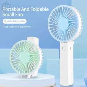 Electric Fans Portable Fans Handheld USB RECHARGEABLE FAN mini Desktop Cooler Materials Outdoor Cooling Fan Travel Fan Hand Foldbar 1200mAh 240319