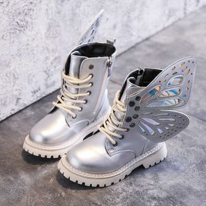 Icke-varumärken Botas para ninas hbp fjäril vingar fancy party bär flickor stövlar för barn