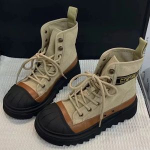 Boots Feminino Botas de tornozelo outono Novo rebanho de moda 2023 Aumentado Sapatos de plataforma de renda para mulheres Botas de caminhada feminina ao ar livre