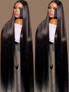 合成ウィッグヒューマニョンMyLockme Bone Straight 13x4 HD Lace Front Human Hair Wigs Wear and Go Glueless Braz6レースフロントウィッグ