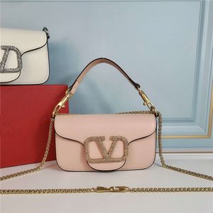 Shop design handbag wholesale retail Cowhide Chain Womens Bag Letter Buckle Handbag Style Leather Armpit Shoulder Diagonal Span