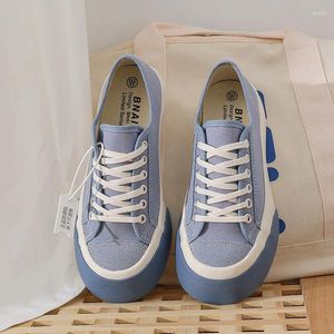 Casual Shoes Women's Canvas Mixed Colors Fashion 2024 Street Trend Ladies Lace-up Flat Platform Sneakers Women