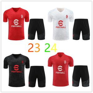 2023 2024 ASC Milans uomo bambini maniche corte tuta da calcio tuta sportiva da allenamento 23 24 kit maglia da calcio uniforme chandal set felpa per adulti