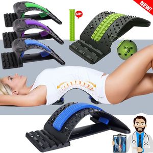 4 Level Neck Bårmassage Apparat Magnetoterapi Back Stretch Massager Tool Lumbal Cervical Spine Support Pain Relief 240318