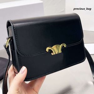 2024 Designer Bag Teen Triomph Bag Leather Cowhide Bag Crossbody Bag Fabric Printing Bag Saddle Bag