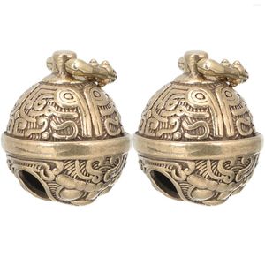Party Supplies 2pcs Auspicious Meaning Key Bag Charm Exquisite Bell Shape Pendant Decorative Carving