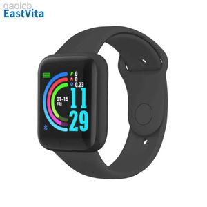 Armbandsur y68 pro smart klocka för kvinnor män bluetooth 4.0 blodtryck hjärtfrekvens monitor fitness sport smartur för Android iOS 24319