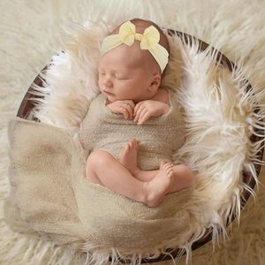 Koce Born Pography Props miękki koc futra dla niemowląt faux tło dla uroczych niemowlęcia dzieci fotografia de