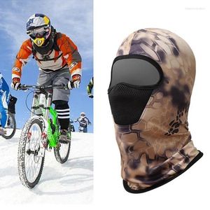 Cappellini da ciclismo Uomo Copricapo ad asciugatura rapida Passamontagna tattico mimetico Maglia Maschera per il viso Modello pitone del deserto Tempo libero Baotou TSLM1