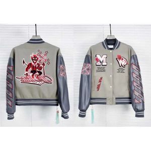 Jaquetas masculinas y2k carta americana m bordado de alta qualidade uniforme de beisebol casaco haruku hip-hop jaqueta solta roupas de rua