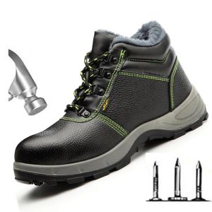 Boots Winter Safety Boots Men Steel Toe Safety Shoes Ankle Leather Work Safety Shoes Punctureproof Boots Water Proof Men Boots H521