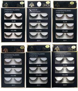 Tools amp Accessories SHIDISHANGPIN 3 pairs 27 styles 3D Faux Mink Hair Soft False Fluffy Wispy Thick Fake Lash Handmade Eyelash9581148