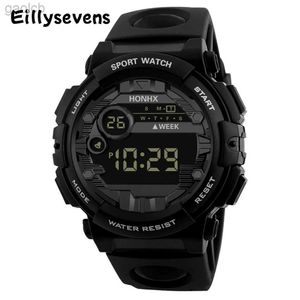 Relógios de pulso Cool Luminous Men Sport Watch High-end Silicone Strap Militar Relógio de Pulso LED Calendário Relógio Digital Reloj de Hombre 24319