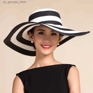 Geniş ağzına kadar şapka kovası şapkalar% 60 doğrudan nakliye !! Kadın moda şeridi geniş ağzına kadar yumuşak yastık str şapka katlanabilir yaz plaj güneş ışığı c y240319