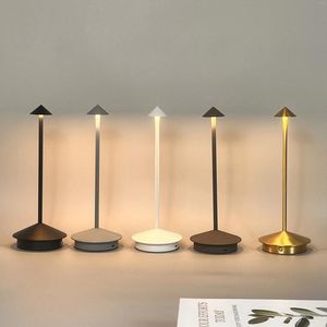 Table Lamps Rechargeable Lamp Creative Dining Touch Led El Bar Coffee Pina Pro Lampada Da Tavolo Decorative Desk