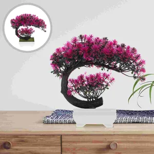 Dekorativa blommor Simulerade gröna krukväxter Artificial Flower Bonsai Decor for Home