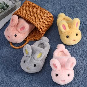 HBP icke-varumärke hus inomhus päls skor söt tecknad kanin kanin toskare antiskid barn vinter tofflor för barn pojkar flickor
