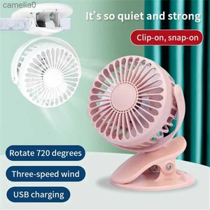 Electric Fans Portable Mini Hand Clip Fan USB Charging Quiet Desktop Electric Fan High Quality Student Dormitory Small Cooling Ventilador FansC24319