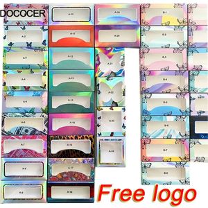 1050100 Piece Wholesale Bulk False Eyelashes Packaging Paper Boxar Rektangel Olika färg LASH PACKENT Box Makeup GRATIS 240309