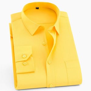 Men Shirt Fashion Causal Long Sleeved Male Dress Social Business Brand Shirts Comfort Soft Weeding Party White Gift Shirts 240312