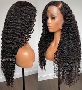 Długie sassy kręcone jedwabne baza ludzkie peruki włosy z dziecięcymi włosami Brazylian Excoit Kinky Curly Pu Silk Baza dla kobiet7283907