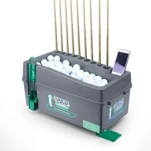 Aiuta il server automatico per palline da golf, lanciatore automatico, scatola robot, allenatore per altalena, rack per club, in grado di contenere 60100 palline