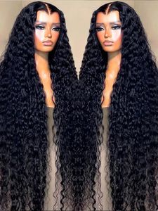 lace front wigs 40inch baby hair Wig Brazilian Water Wave HD Glueless Pre Plucked Deep Curly Human Hair Wigs for Women on Sale