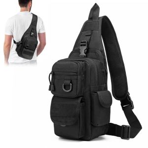 Çantalar taktik omuz çantası gizlenmiş silah torbası tabanca çanta tabanca silah kılıf askeri crossbody göğüs torbası omuz omuz sapan çanta av çantaları