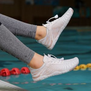 Skor Swim Beach Aqua Shoes Nonslip Wading Sneaker Snabb torr surfskor andningsbara bärresistenta utomhusförsörjningar för sjövandring