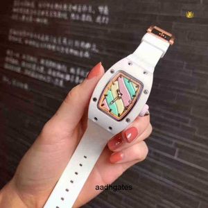 Richa marshmallow series rm037-01 automatic mechanical confession ceramic Mill r women's watch 02 diamond