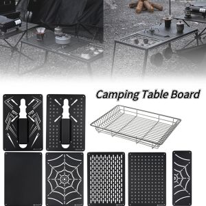 Ferramentas de acampamento placa mesa dobrável ao ar livre piquenique churrasco talheres prateleira portátil destacável fogão placa armazenamento para série igt