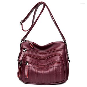 Totes Yourseason Ladies Korean Simple Simple Pu Leather Bag Stor kapacitet Solid Color Casual Women Shoulder Crossbody Väskor 2024