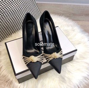 2024 Designer Luxury 100% real leather heels shoes woman designer Dress Shoes Bar Party women SHoes new High heeled size 35-40 Leather sole