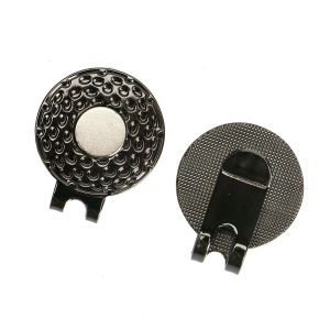 İşaretler 10 PCS/LOT Siyah Golf Topu Marker Çinko Alaşım Magnetic Golf Şapka Klip Top Marker Golf Ball Mark Marker için Golf Aksesuarları
