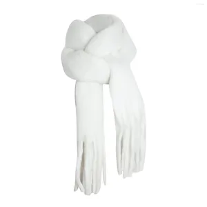 Szaliki biały wszechstronny szal zimowy dla kobiet frędzle frędzle łatwe do dopasowania miękkiego oddychającego szalika