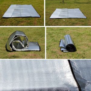 Mat Waterproof Aluminum Foil EVA Camping Mat Foldable Folding Sleeping Travel Picnic Beach Mattress Outdoor Mat for Tent Hiking Trip