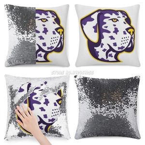 Pillow Case Noble Great Dane Stylish Portrait Sequin Pillowcase Creative Decoration Covers For Party Cafe Home Sofa Large