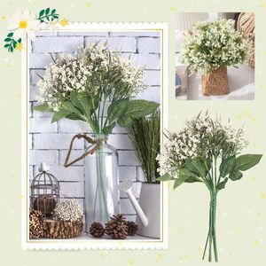 Dekorativa blommor Gypsophila Bouquet Wedding Home Decoration Simulation Flower Holding Rose Wall liten