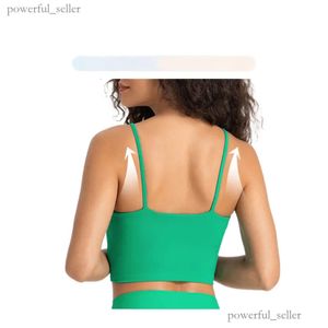 Lu-22 Yoga Bra Align Tank Solid Color Women Slim Fit Sports Bra Fitness Sexy Underwear with Removable Chest Pads Soft Brassiere Sweat Wicking Breathable Lingerie 792