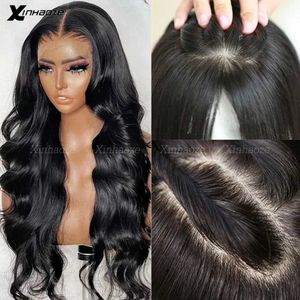 Perucas sintéticas 200 Densidade HD Transparente Onda Corporal Silk Top Lace Frontal Wig 13x4 Lace Front Perucas Brasileiras Cabelo Humano 4x4 Lace Encerramento Peruca 240328 240327