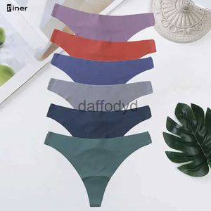 Women's Panties Seamless Thongs Female Underwear For Women Ice Silk Thong Panties Woman Plain Panties Solid Light Tangas Mujer String Breathable 240319