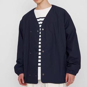 Hip Hop Heavy Coats Men Casual Jackets Real Photos 2024ss Navy