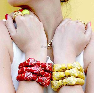 Bangle haha ​​et toto speciell handgjorda emaljerade färgglada mest fashionabla tiger armband manschettarmband för kvinnor flickor smycken fest gåvor 240319
