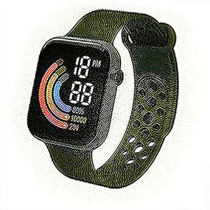 Para xiaomi novo relógio inteligente das mulheres dos homens smartwatch led relógio à prova dwireless água de carregamento sem fio silicone digital esporte relógio b326