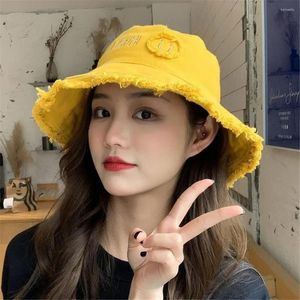 Wide Brim Hats Hat Women's Summer Big Japanese Cover Face Fisherman Korean Version Of Joker Sun Visor Fashion Visor.