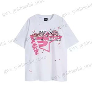 T-shirt da uomo spider 555 T-shirt Hip Hop Kanyes Style Sp5der Spider Jumper Manica corta per giovani cantanti europei e americani 309