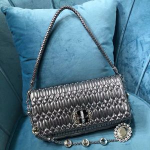 5BD233 Women's Underarm Bag High-end custom quality Tote Bag Sheepskin Chain Bag Super soft glass rhinrhinese too fashionable