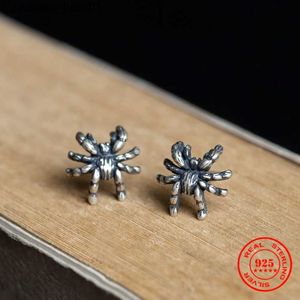 Stud ENDN Punk Style 925 Sterling Silver spider Stud Earrings For Men and Women Gothic Street Pop Hip Hop Ear Halloween JewelryC24319